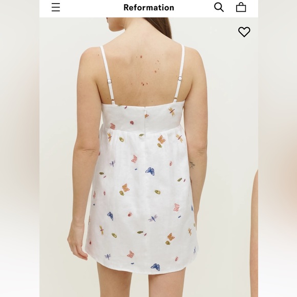 NWT Reformation Printed Linen Mini - Picture 2 of 3